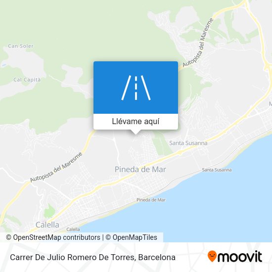 Mapa Carrer De Julio Romero De Torres