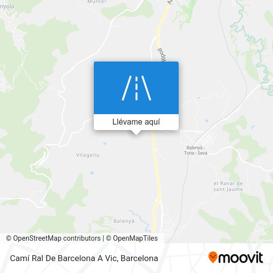 Mapa Camí Ral De Barcelona A Vic