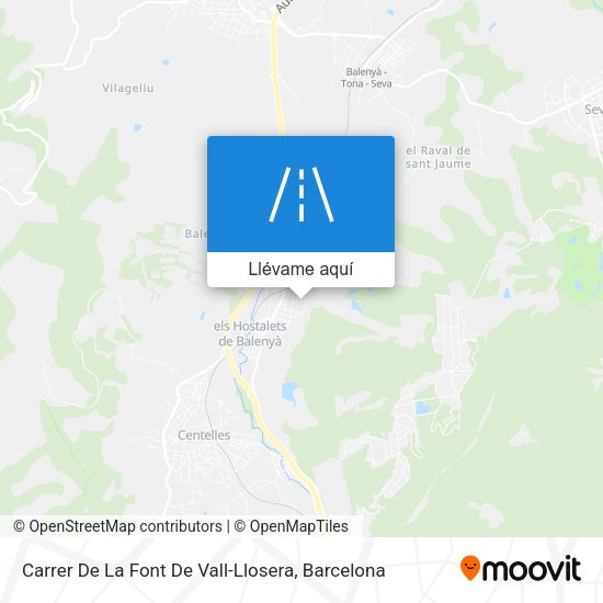 Mapa Carrer De La Font De Vall-Llosera
