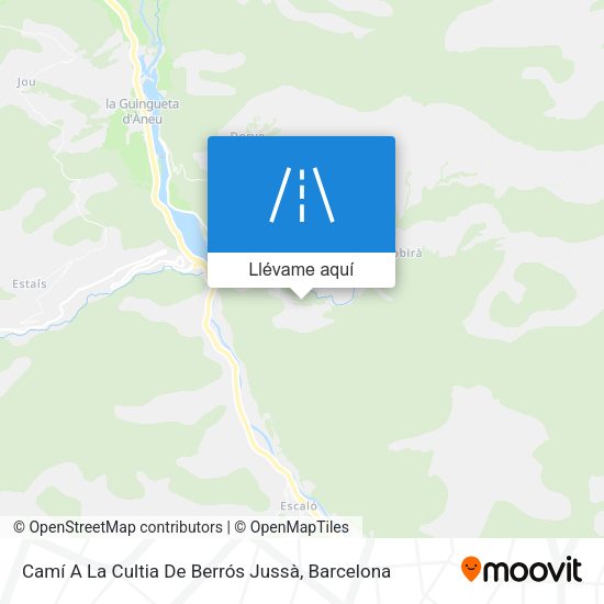 Mapa Camí A La Cultia De Berrós Jussà