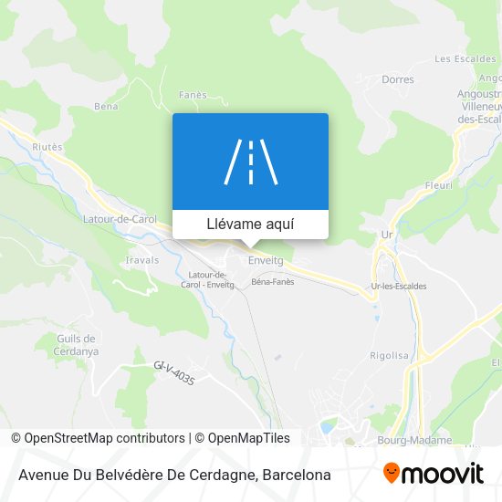 Mapa Avenue Du Belvédère De Cerdagne