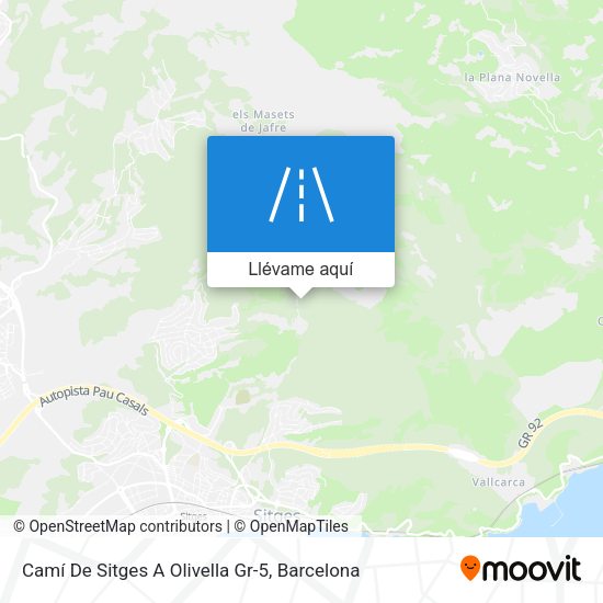 Mapa Camí De Sitges A Olivella Gr-5