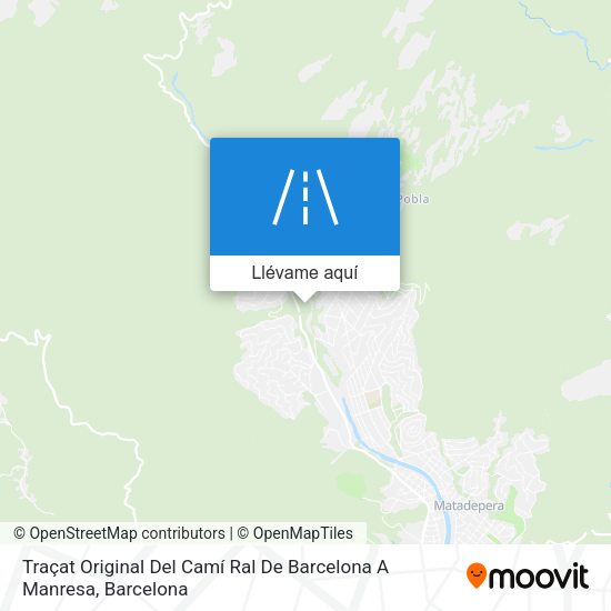 Mapa Traçat Original Del Camí Ral De Barcelona A Manresa