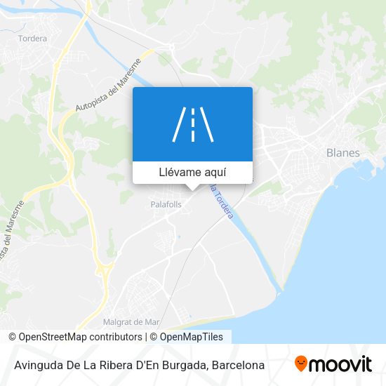 Mapa Avinguda De La Ribera D'En Burgada
