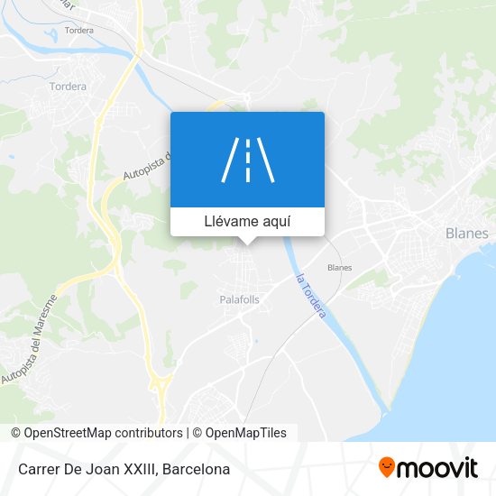 Mapa Carrer De Joan XXIII