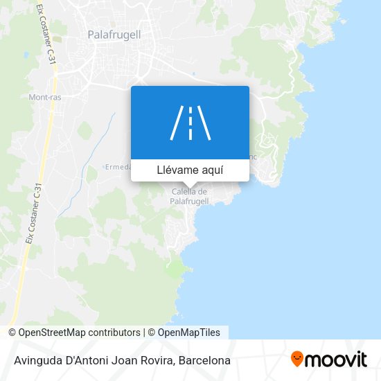 Mapa Avinguda D'Antoni Joan Rovira