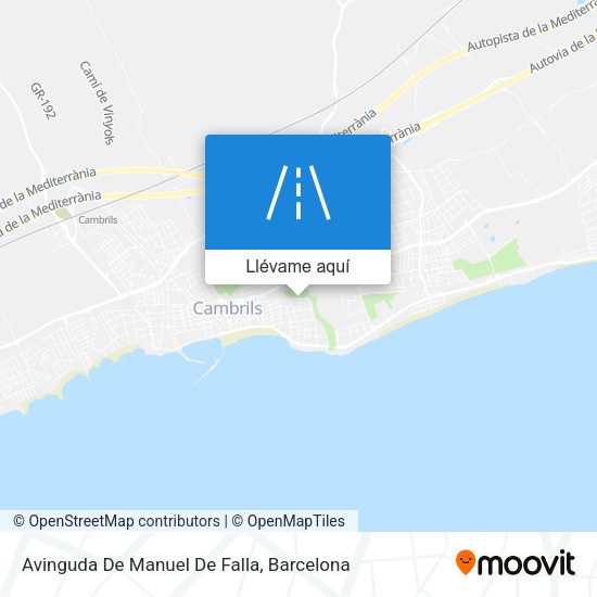 Mapa Avinguda De Manuel De Falla