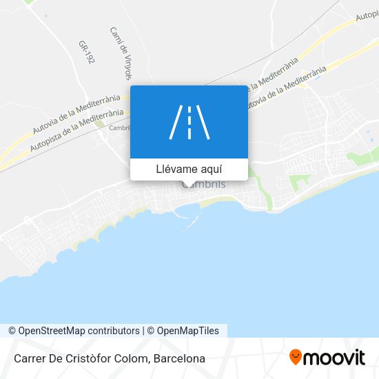 Mapa Carrer De Cristòfor Colom