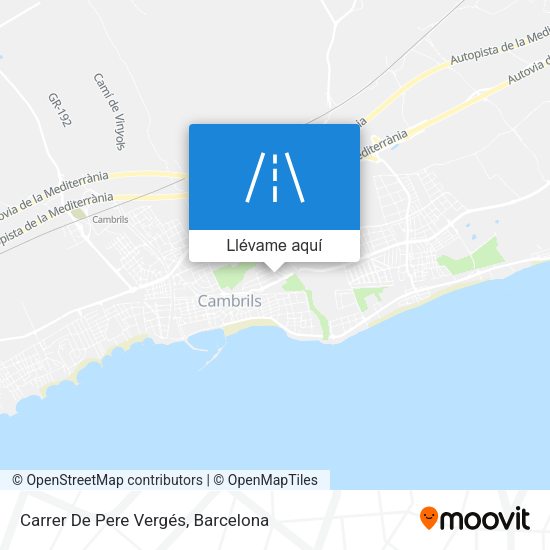 Mapa Carrer De Pere Vergés