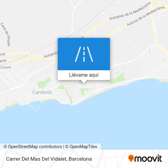 Mapa Carrer Del Mas Del Vidalet