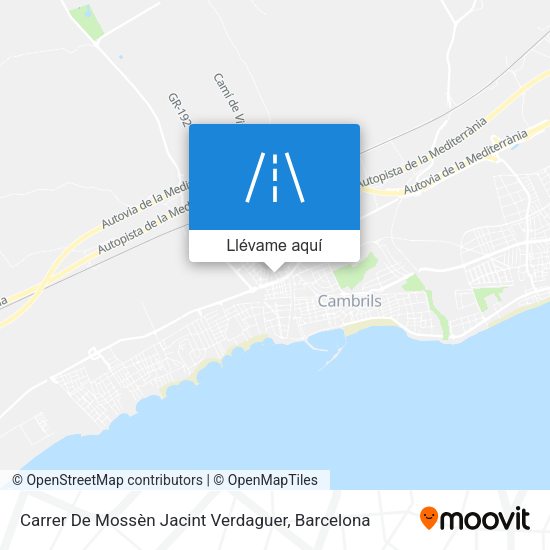 Mapa Carrer De Mossèn Jacint Verdaguer