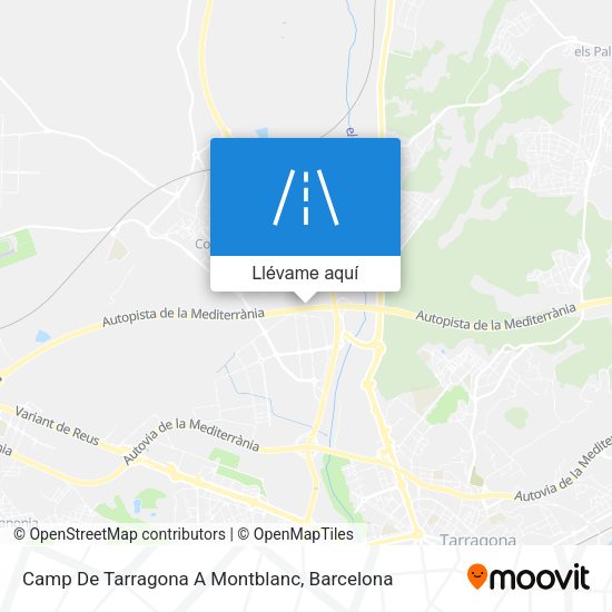 Mapa Camp De Tarragona A Montblanc