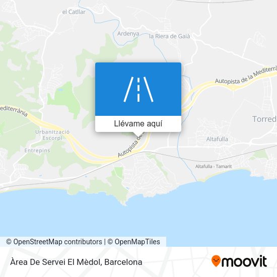 Mapa Àrea De Servei El Mèdol