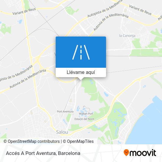 Mapa Accés A Port Aventura