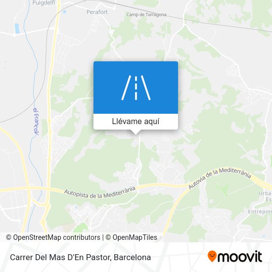 Mapa Carrer Del Mas D'En Pastor