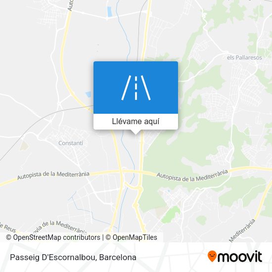 Mapa Passeig D'Escornalbou