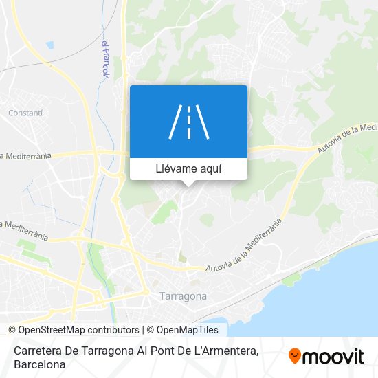 Mapa Carretera De Tarragona Al Pont De L'Armentera