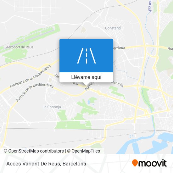 Mapa Accès Variant De Reus