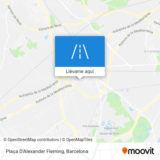 Mapa Plaça D'Alexander Fleming