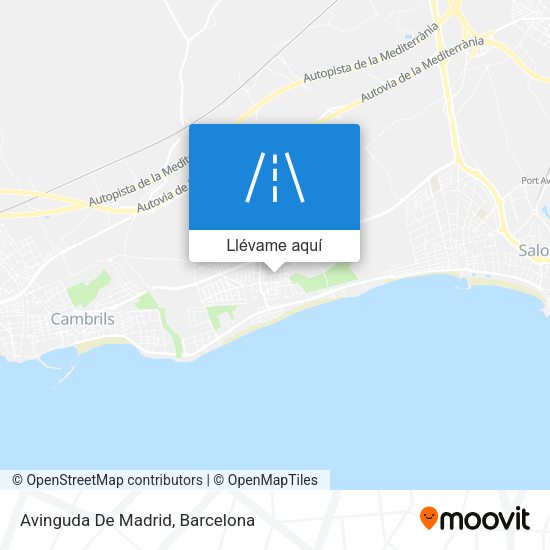 Mapa Avinguda De Madrid