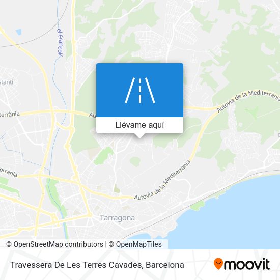 Mapa Travessera De Les Terres Cavades