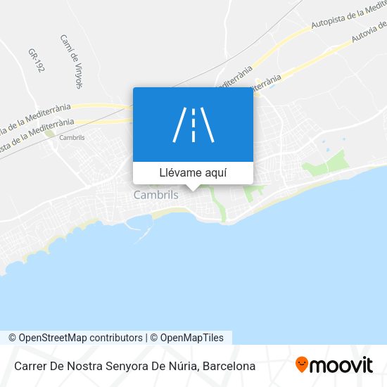 Mapa Carrer De Nostra Senyora De Núria