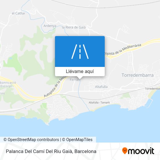 Mapa Palanca Del Camí Del Riu Gaià