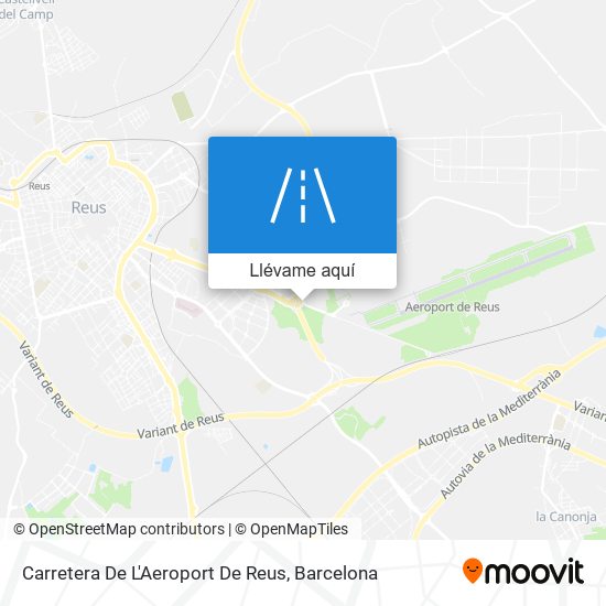 Mapa Carretera De L'Aeroport De Reus