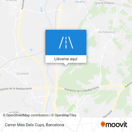 Mapa Carrer Mas Dels Cups