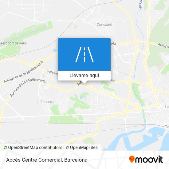 Mapa Accés Centre Comercial