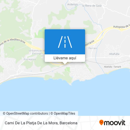 Mapa Camí De La Platja De La Mora