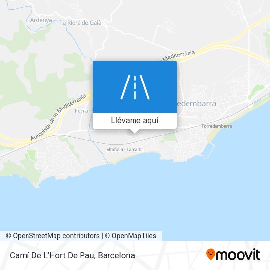 Mapa Camí De L'Hort De Pau