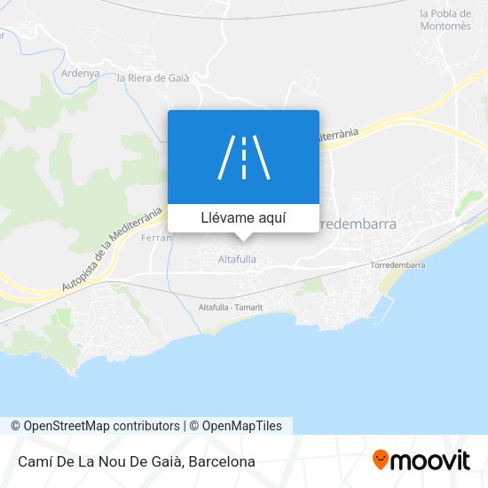 Mapa Camí De La Nou De Gaià