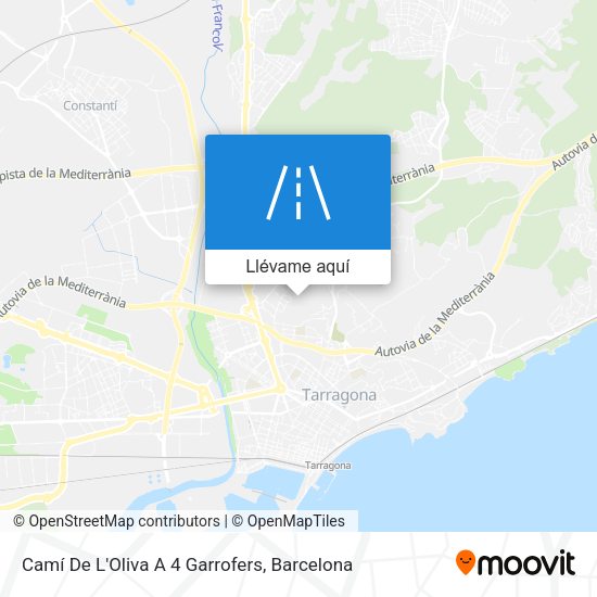 Mapa Camí De L'Oliva A 4 Garrofers