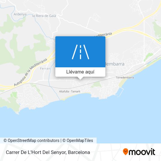Mapa Carrer De L'Hort Del Senyor