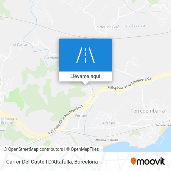 Mapa Carrer Del Castell D'Altafulla