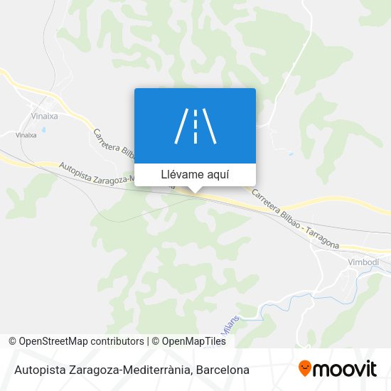 Mapa Autopista Zaragoza-Mediterrània
