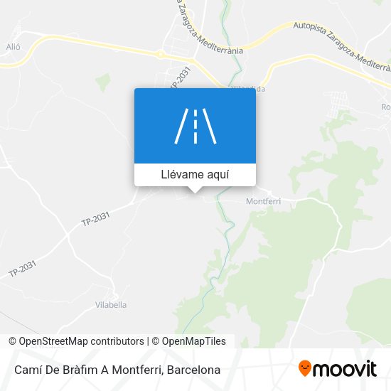Mapa Camí De Bràfim A Montferri