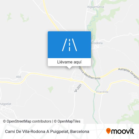 Mapa Camí De Vila-Rodona A Puigpelat