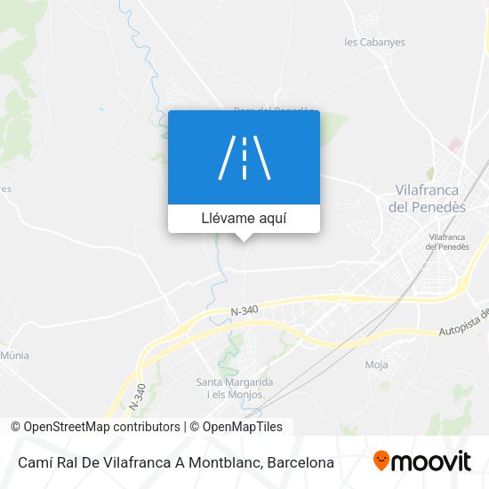 Mapa Camí Ral De Vilafranca A Montblanc