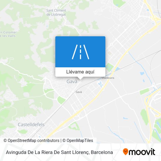 Mapa Avinguda De La Riera De Sant Llorenç