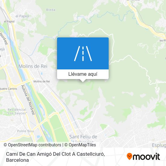 Mapa Camí De Can Amigó Del Clot A Castellciuró