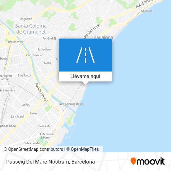 Mapa Passeig Del Mare Nostrum