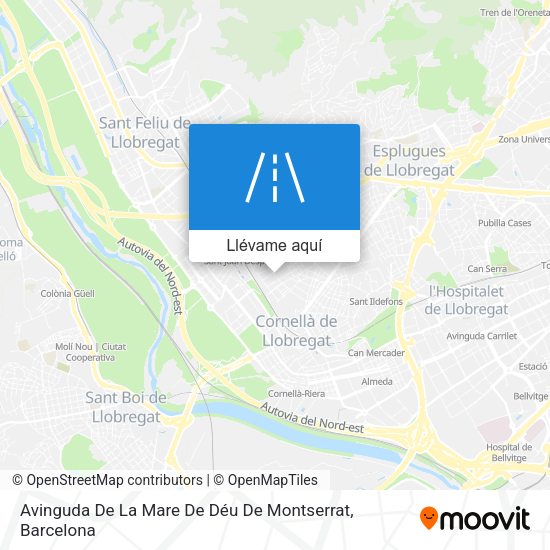 Mapa Avinguda De La Mare De Déu De Montserrat
