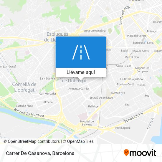 Mapa Carrer De Casanova