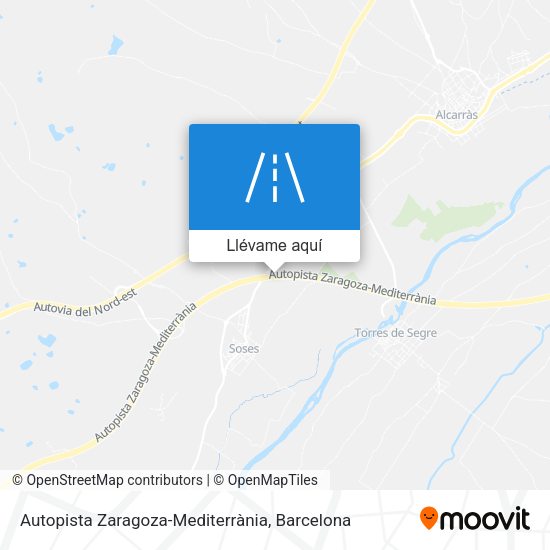 Mapa Autopista Zaragoza-Mediterrània