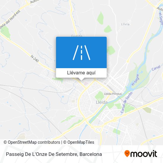 Mapa Passeig De L'Onze De Setembre