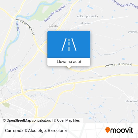 Mapa Carrerada D'Alcoletge