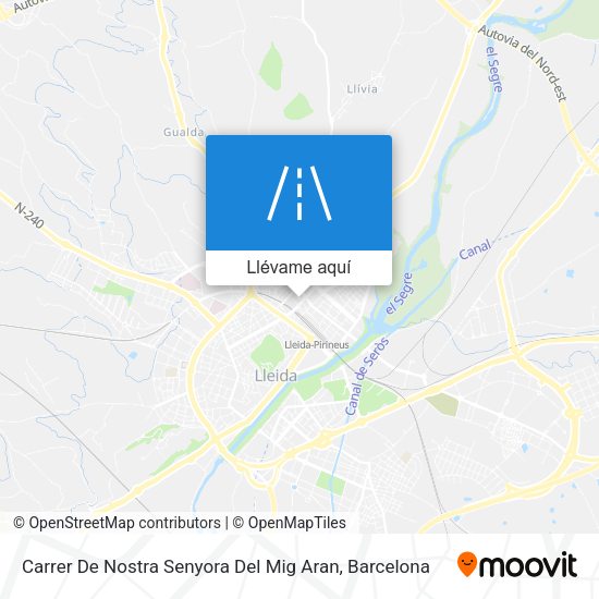 Mapa Carrer De Nostra Senyora Del Mig Aran