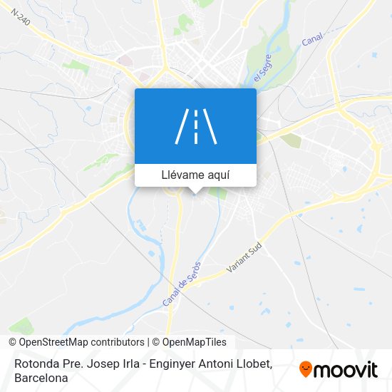 Mapa Rotonda Pre. Josep Irla - Enginyer Antoni Llobet